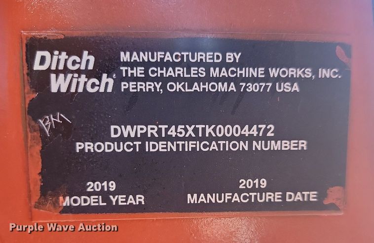 image for item NZ9931 2019 Ditch Witch RT45 trencher