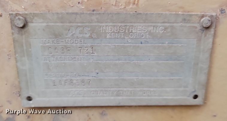 image for item NZ9933 1992 Case 721 wheel loader