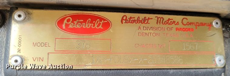 image for item NZ9947 2002 Peterbilt 378 semi truck