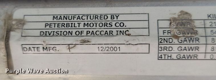 image for item NZ9949 2002 Peterbilt  378 semi truck