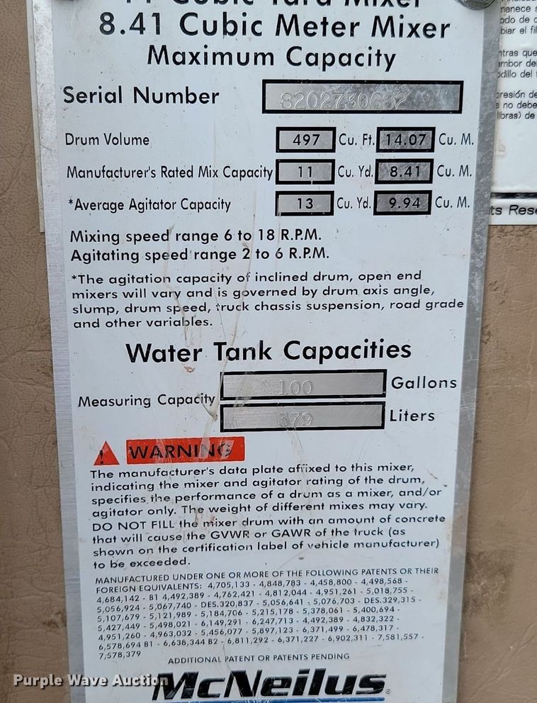 image for item NZ9950 2004 Mack CV513 ready mix truck