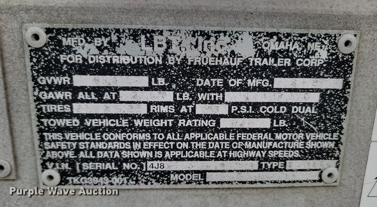 image for item NZ9954 1997 Fruehauf HAB-HE2-J1000X3 pneumatic dry bulk trailer