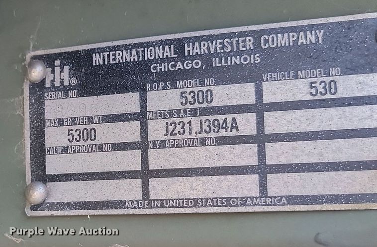 image for item NZ9961 1979 International  530 wheel loader