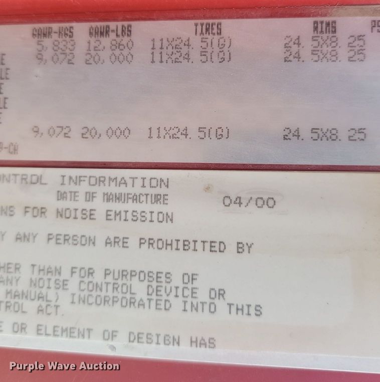 image for item NZ9975 2001 Sterling  AT9513 semi truck