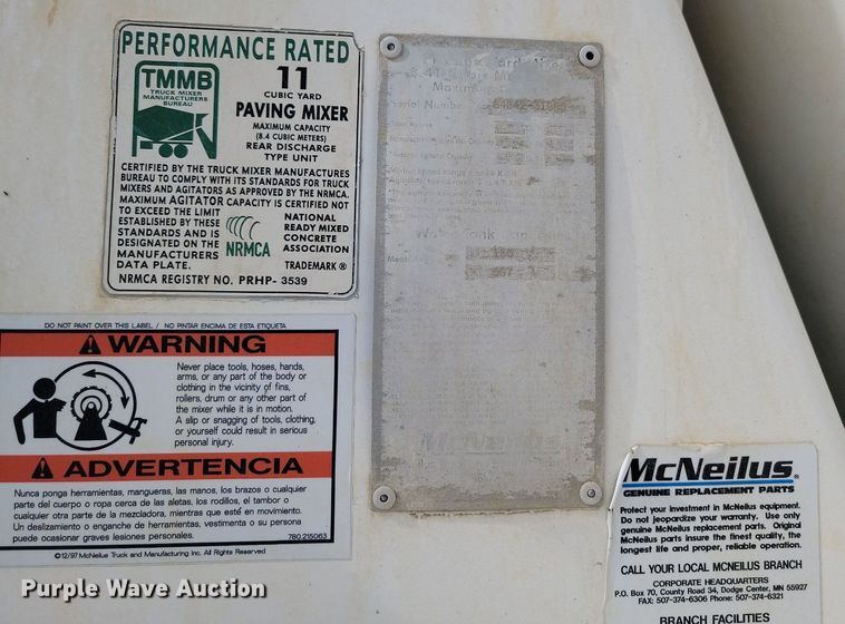 image for item NZ9982 2007 Sterling  LT9511 ready mix truck