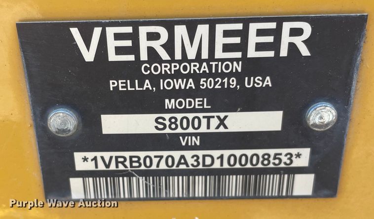 image for item OG9992 2013 Vermeer S800TX compact utility loader