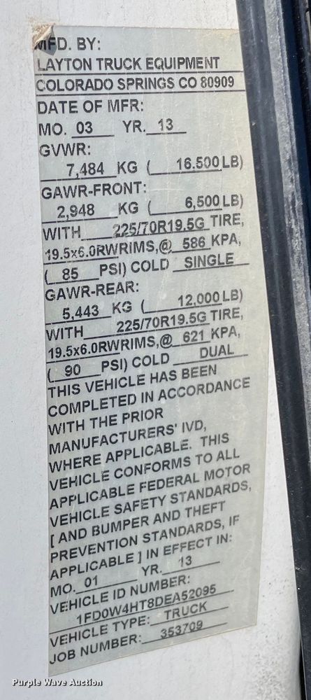 image for item OG9994 2013 Ford  F450 Super Duty  Crew Cab dump truck