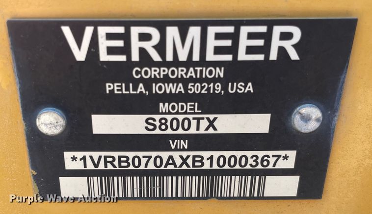 image for item OG9998 2011 Vermeer S800TX compact utility loader