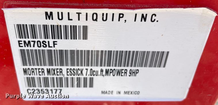 image for item OH9002 Essick EM70SLF concrete mixer