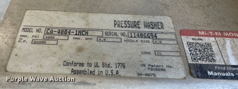 image for item OH9007 Mi-T-M CA-4004-1MCH pressure washer