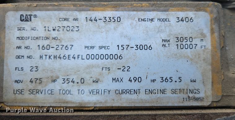 image for item OK9889 1999 Sterling  semi truck