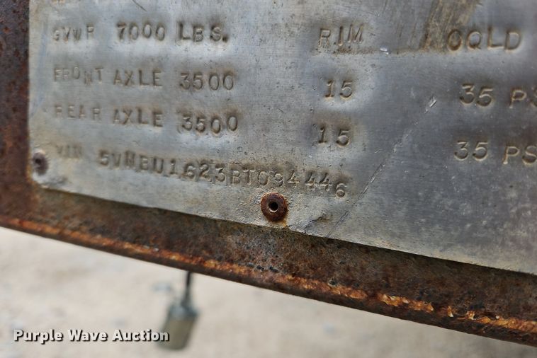 image for item OK9952 2011 C&M utility trailer