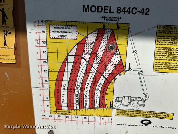 image for item OL9570 1999 Lull 844C-42 Highlander telehandler