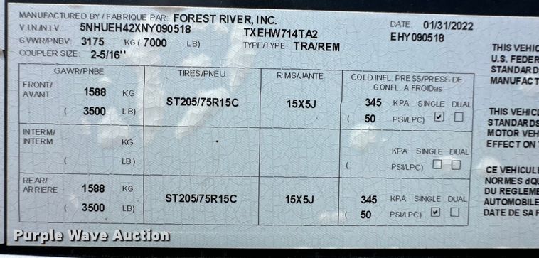 image for item OL9576 2022 Cargo Mate enclosed cargo trailer