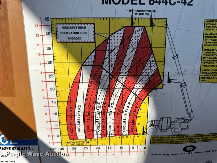 image for item OL9583 2000 Lull 844C-42 telehandler