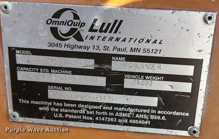 image for item OL9583 2000 Lull 844C-42 telehandler
