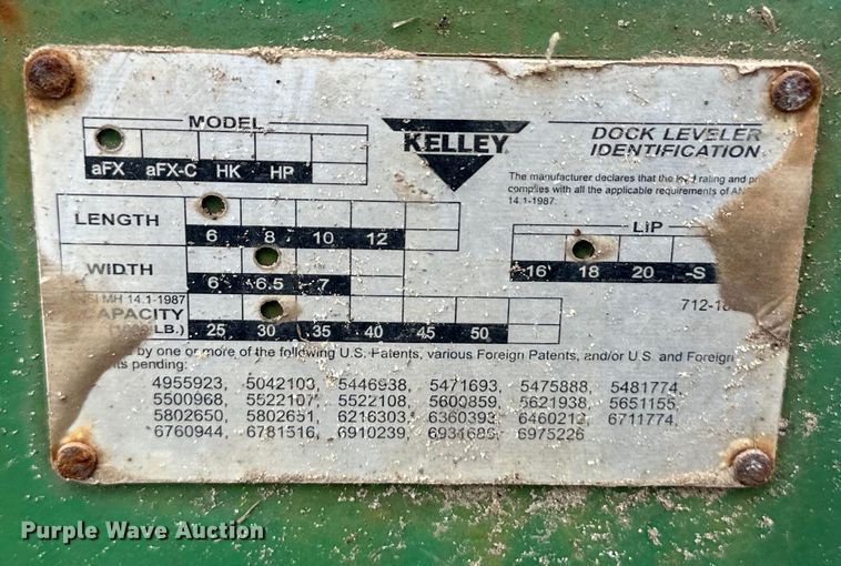 image for item OL9602 (2) Kelley loading dock levelers