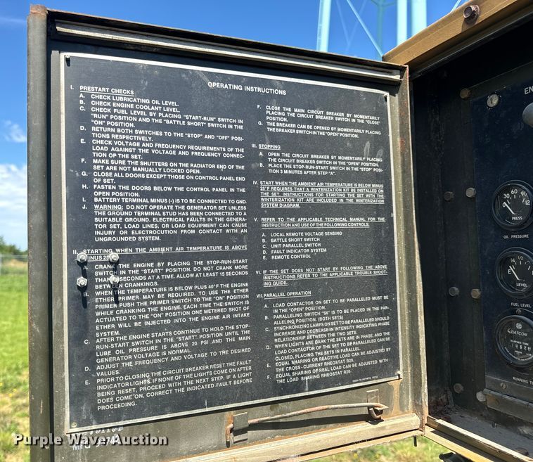 image for item DL4422 1978 Fermont Division  MEP 006A generator