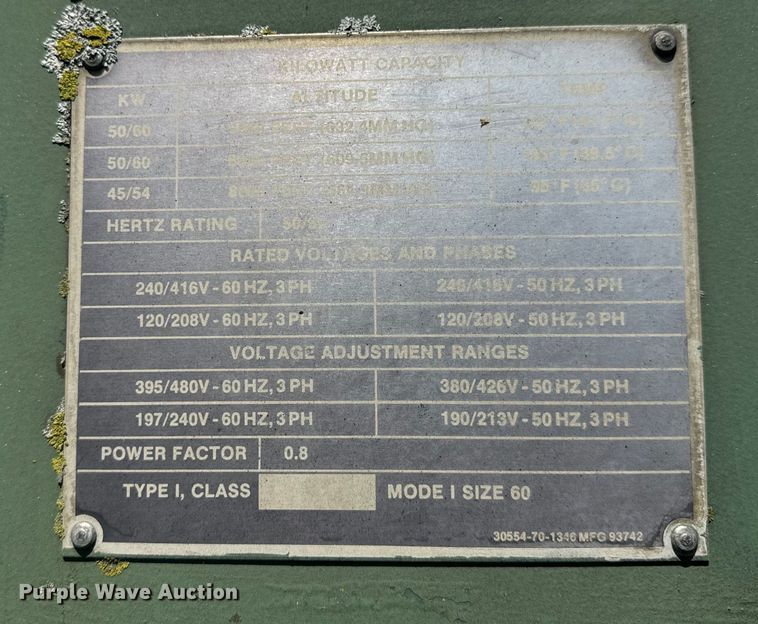 image for item DL4422 1978 Fermont Division  MEP 006A generator