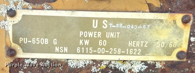 image for item DL4422 1978 Fermont Division  MEP 006A generator