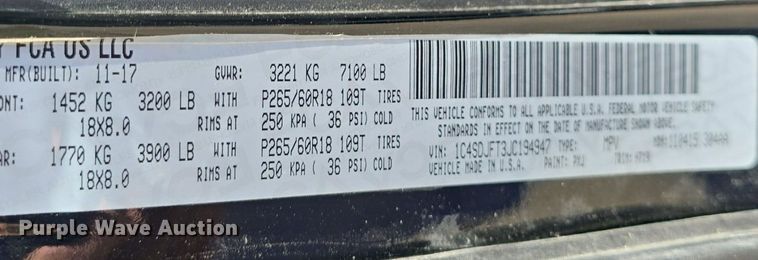 image for item DM1713 2018 Dodge  Durango  SUV