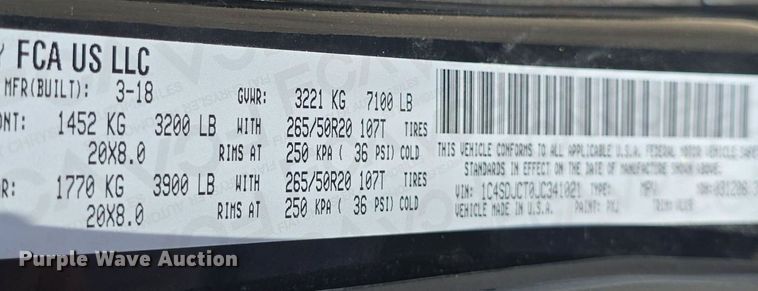 image for item DM1714 2018 Dodge Durango  SUV