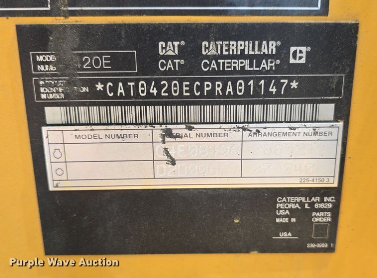 image for item DM1734 2009 Caterpillar 420E backhoe