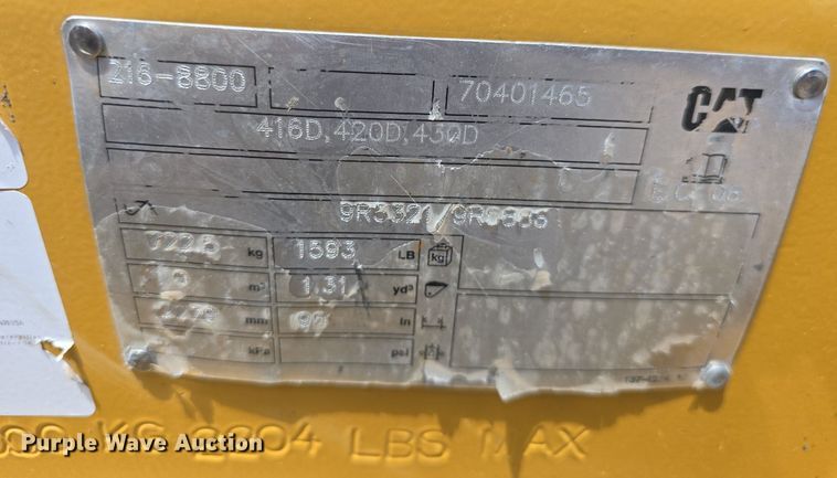 image for item DM1735 2009 Caterpillar 420E backhoe