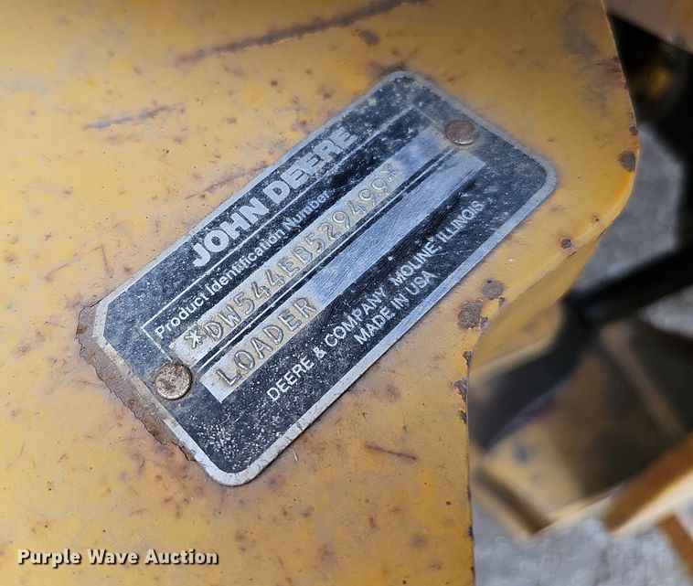 image for item DP0863 1990 John Deere 544E wheel loader