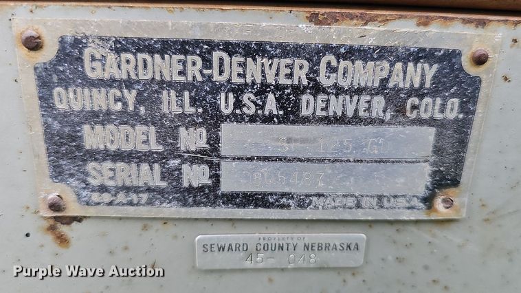 image for item DP0881 1966 Gardner Denver SP 125 GD air compressor