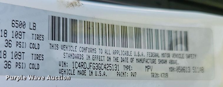 image for item DP6443 2016 Dodge Durango Police SUV