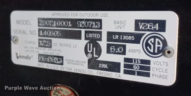 image for item DQ7157 Vendo vending machine