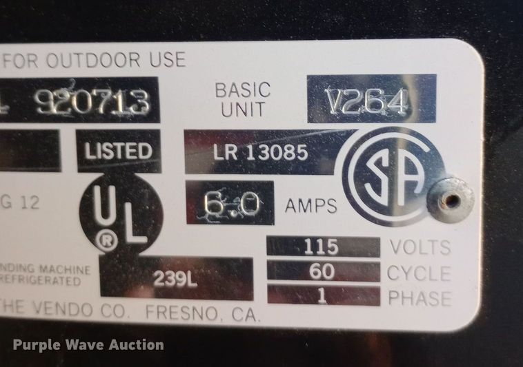 image for item DQ7157 Vendo vending machine