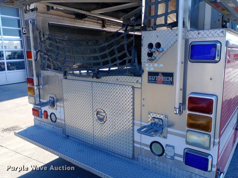 image for item DQ7158 2007 Sutphen 75' Ladder Quint fire truck