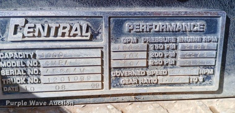 image for item DQ7159 2000 Freightliner  FL80 fire truck