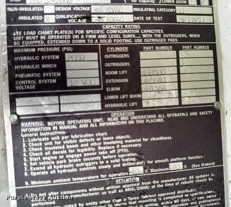 image for item DX0673 2011 Terex  Hi-Ranger LT-40 bucket lift