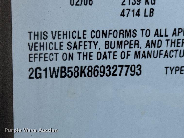 image for item DX0731 2006 Chevrolet Impala 