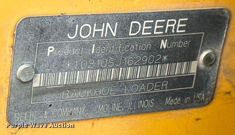 image for item DX0749 2008 John Deere 310SJ backhoe