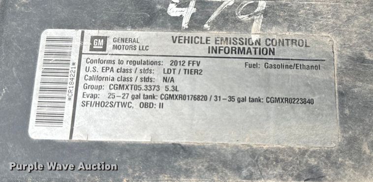 image for item EH3981 2012 Chevrolet Tahoe Police SUV