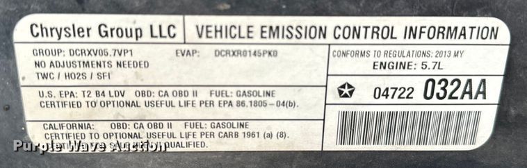 image for item EH3983 2013 Dodge Charger Police 