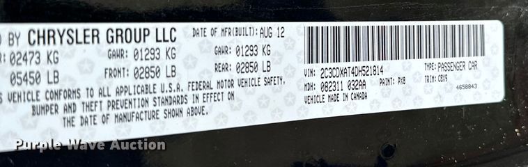 image for item EH3983 2013 Dodge Charger Police 