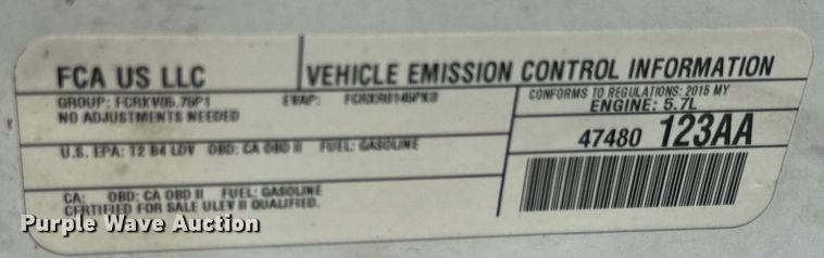 image for item EH6918 2015 Dodge  Charger Police 