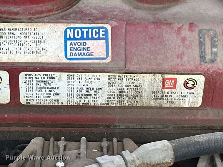 image for item EJ4360 1988 Spartan MS20-2042 pumper fire truck