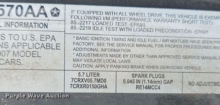 image for item EJ5591 2007 Dodge Magnum 