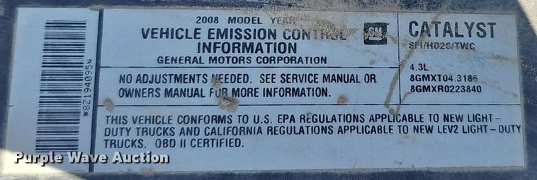 image for item EJ5627 2008 Chevrolet  Silverado 1500 pickup truck