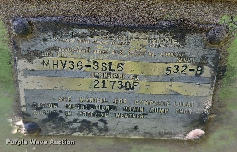 image for item EJ5628 1977 Myers sewer jetter trailer