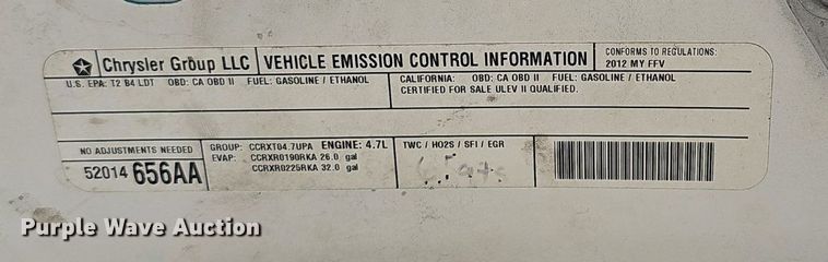 image for item EJ5649 2012 Dodge Ram 1500 pickup truck