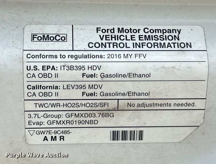 image for item EJ6842 2016 Ford Transit 350 van