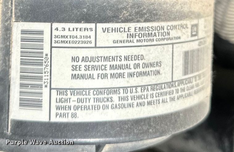 image for item EJ6845 2003 Chevrolet  Express 1500 van