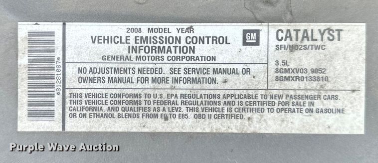 image for item EJ6848 2008 Chevrolet  Impala LS 